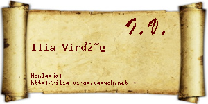 Ilia Virág névjegykártya